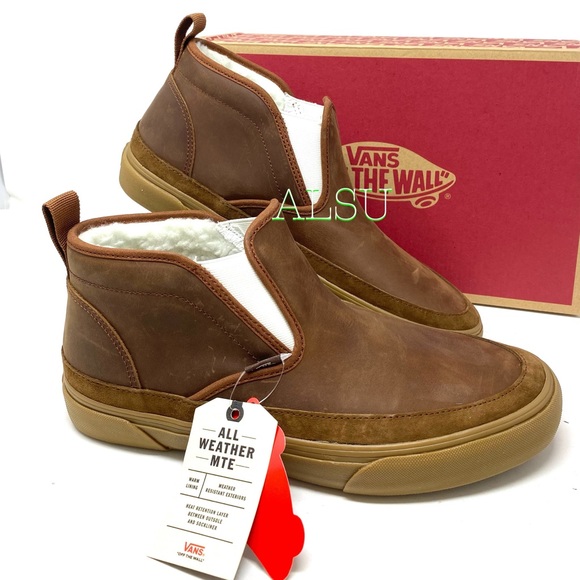 VANS Mid Slip SF MTE Brown Leather Men Boot Sneake - Picture 8 of 8
